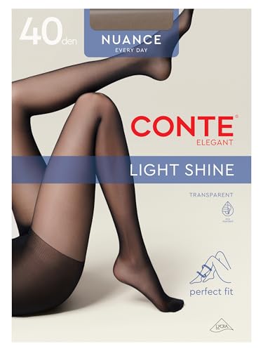Image of Conte Tights Control Top Semi Opaque Pantyhose Silky Matte Effect Nuance 40 Den