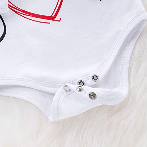 Citgeett 3Pcs Newborn Baby Boy Girl My 1St Valentine'S Day Outfit Clothes Infant Romper + Letter Pants Hat Set thumb #3