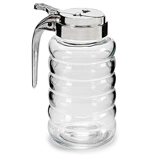 MGE - Dispensador/Dosificador para Miel, Sirope y Salsas - Recipiente para Miel - Vidrio - 285 ml