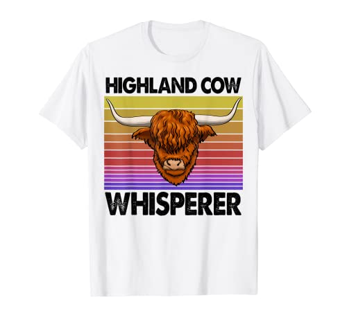 Highland Cow Whisperer Camisas Vaca Violenta Fuerte Camisetas Mujer Camiseta