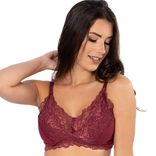 Sutiã De Amamentação Em Algodão Com Click | 1586 cor:roxo;tamanho:G