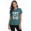 Dog-Mom-Life-is-Ruff-Graphic-Women-T-Shirts-Tees-Lady-Dog-Lover-Letter-Print-Short-Sleeve-Tops-for-Mama Women Dog Mom Shirt Mom Life is Ruff Graphic T-Shirts Funny Dog Lover Short Sleeve Tees Tops