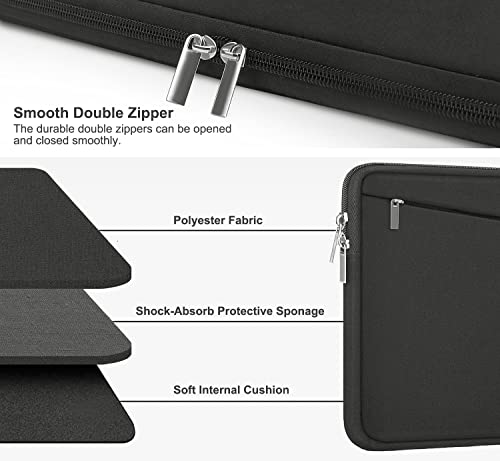 Image of 15.6 inch Laptop Case, Durable Computer Carrying Bag Protective Case Briefcase Handbag with Front Pocket, Laptop Sleeve Cover for 15.6 Inch HP, Dell, Lenovo, Asus, Notebook, Grey