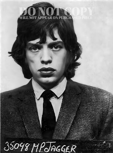 Póster de Mick Jagger Mugshot para decorar salones con estilo rockero