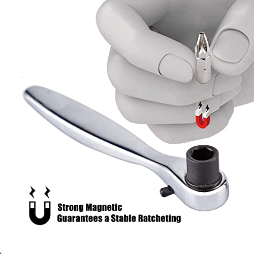 Sharden Multibit Screwdriver 13-In-1 And 1/4 Mini Ratchet Set 32-In-1 Bundle #TOP3