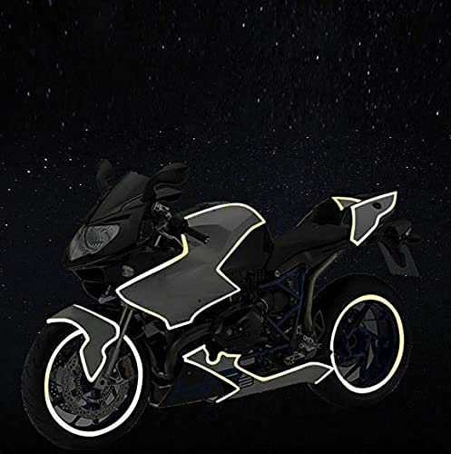 Image of EURO Car Reflective Body Self-Adhesive Glow in the Dark Strip Vinyl Neon Tape | 2 cm X 10 meter (Yellow)