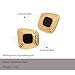 Chunky Earrings for Women Trendy Black Square Stud Earrings,Bold Geometric Hypoallergenic Earrings, Lightweight Statement Fashion Jewelry Gift for Her