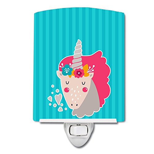 Lámpara de Noche Cerámica Unicornio 6x4x3 Multicolor