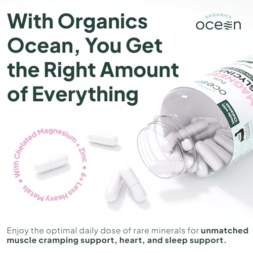 image for Organics Ocean Pure Magnesium Glycinate with Zinc - Maximum Strength C