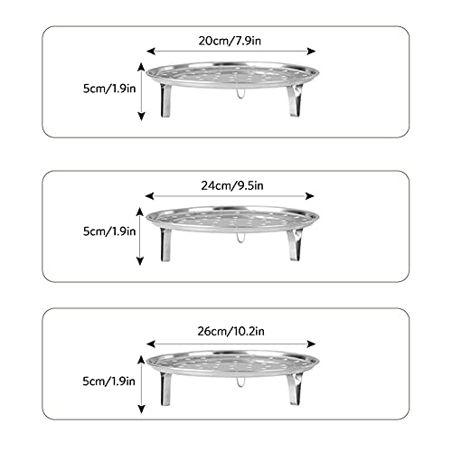 10In Steamer Rack, Stainless Steel Canning Rack Cooking Food Vegetable Steaming Tray Steam Basket For Pressure Cooker Stainless Pots Wok #TOP4