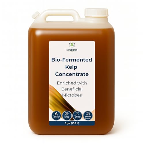 Liquid Seaweed Fertilizer for Plants with Soil Activator, Fermented Organic Liquid Kelp Fertilizer for Vegetables, Indoor and Outdoor Plants - Made in USA (5 Gallon)