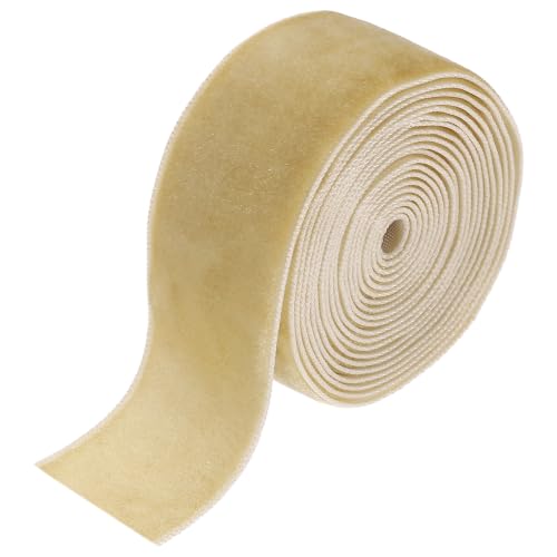 MECCANIXITY Ruban velours 1 Inch x 2 Yard face simple Khaki