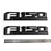 2pcs OEM Black F150 Xlt Side Fender Emblem Badge 3D Logo Nameplate Replacement for F-150 Origianl Size Genuine Parts