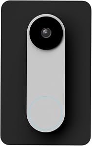 Slim Elegant Non-Adhesive Wall Plate for Google Nest Hello Video Doorbell 1st Generation - Wired | Blank Plastic Plate Sits Between Doorbell & Wall, Covers Holes, Scratches, Made in UK