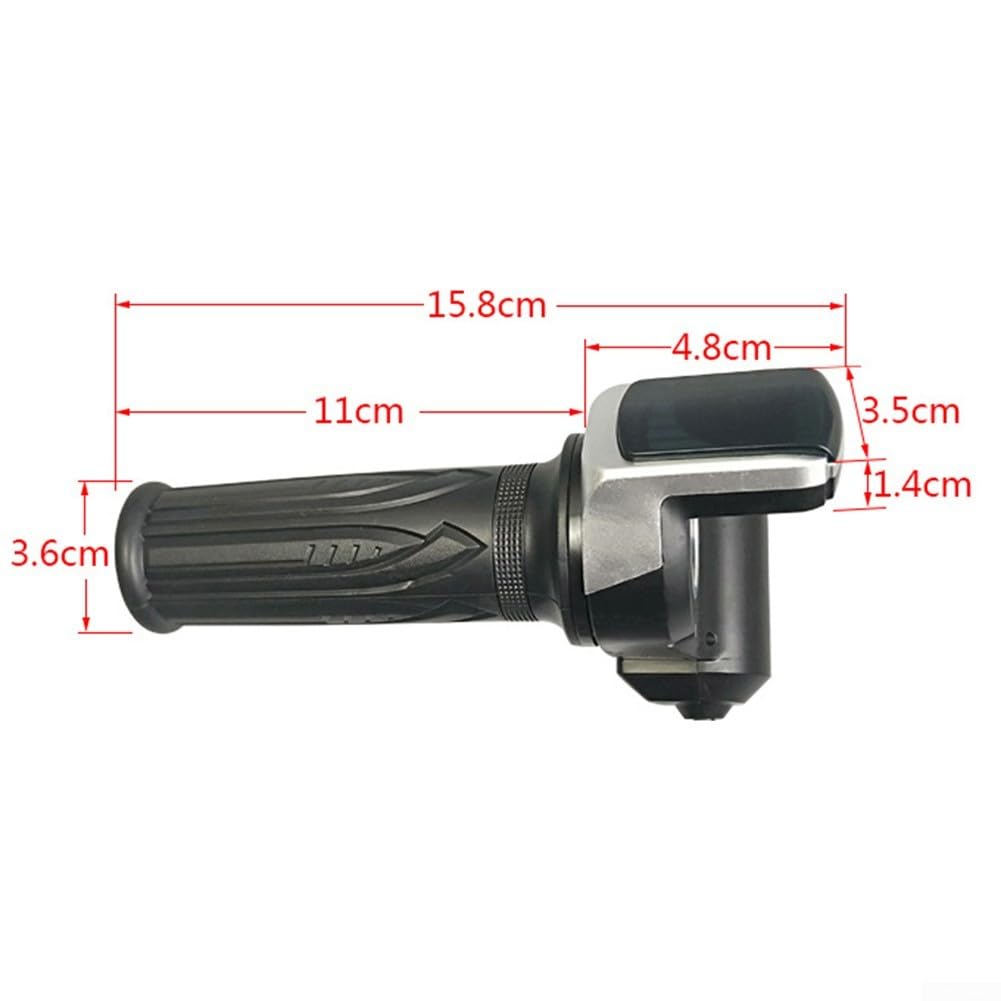 Manopola acceleratore per bici, interfaccia impermeabile a 6 pin, impugnatura per acceleratore elettrico per scooter elettrici, chiavi di avvio