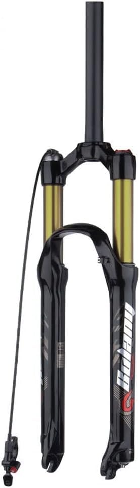 Fourche à suspension pneumatique VTT 29 pouces voyage 100mm tube droit 28.6mm Gold