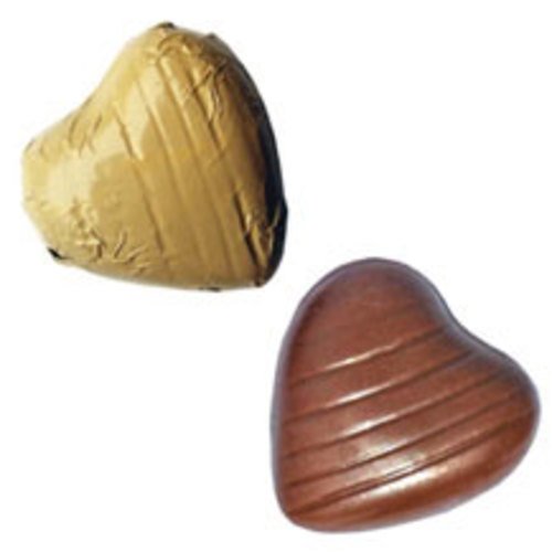 Ivory Foil Wrapped Chocolate Hearts Wedding Party Table Favours