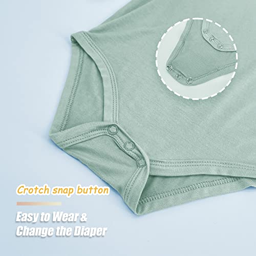 Jimonda Baby Bodysuits Long Sleeve Bamboo Onesie For Baby Boy Baby Girl Clothes 0-24Months #TOP2