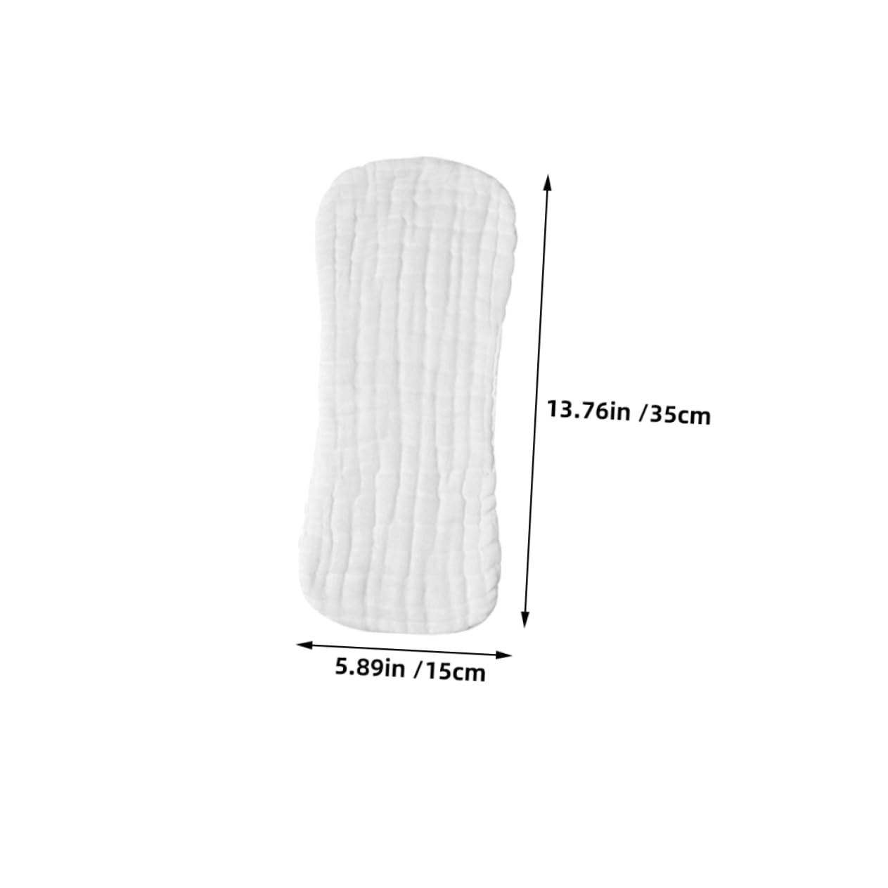 Holibanna 5 Pack Organic Cotton Diaper Pads Soft Breathable Newborn Diaper Liners Reusable Baby Wipes Washable 0-3 Months