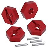 RC Aluminum Wheel Hubs Hex Driver Adapter for Traxxas 4x4 Slash E-Revo Summit 1/16 Truck Car, Upgrad