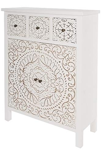 MyFlair Kommoden, Materialmix, Korpus Weiß, 68 x 28 x 93 cm, 185003-FSC