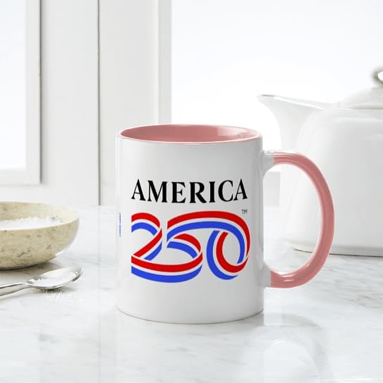 CafePress America250: Black Vertical Logo 11 oz (325 ml) Ceramic Coffee Mug