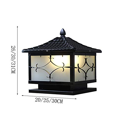 Lampadaire traditionnel d'extérieur E27 avec colonne en aluminium - 6