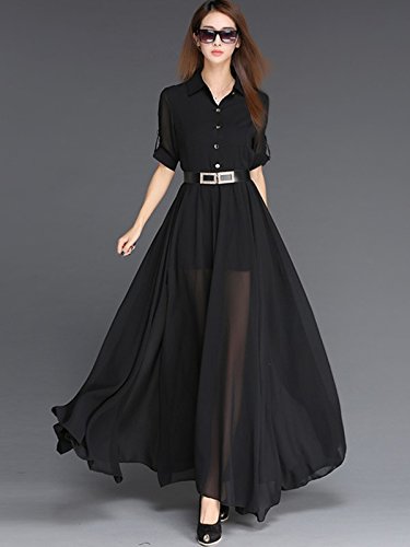 Raabta Black Charming Long Dress 