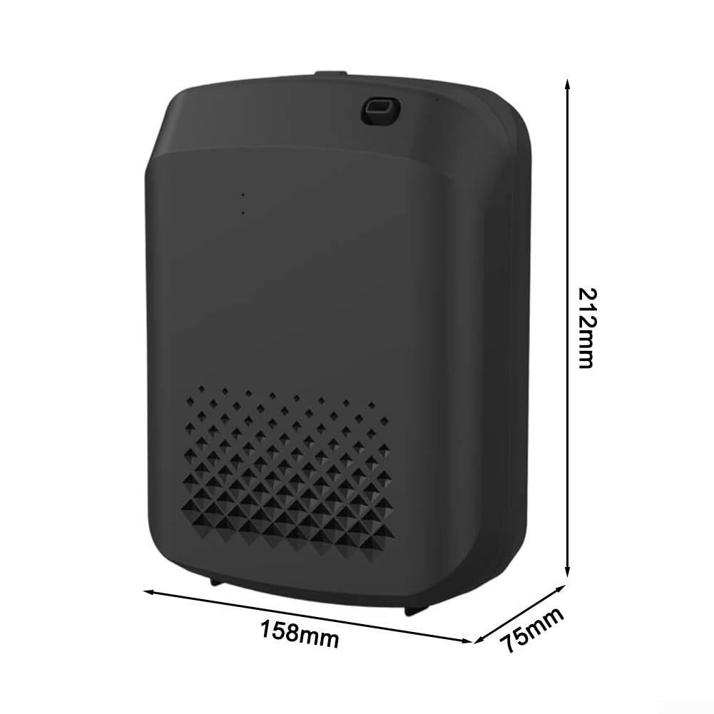 Difusor inteligente de aromaterapia con control BT, 5 modos y circulación de 360°, máquina de aceites esenciales de 400 ml para oficina en casa hasta 1000 m³, color negro