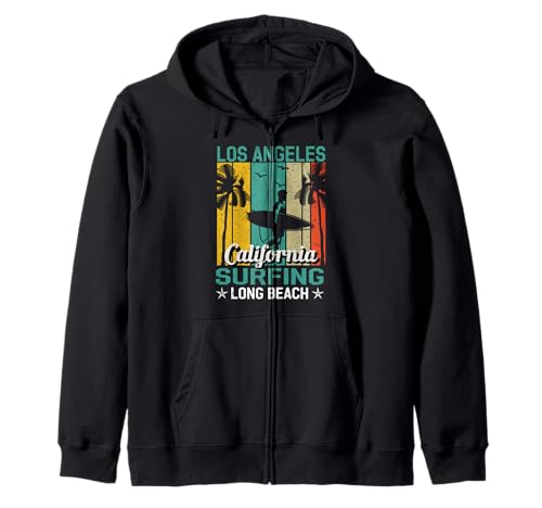 Los Ángeles California Surfing Long Beach Sudadera con Capucha
