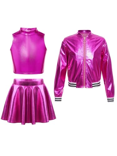 Robe danse métallique filles pour gala et spectacle école