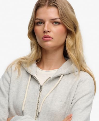 Sweatshirt à capuche court zippé à logo femme Superdry Essential - vue 4