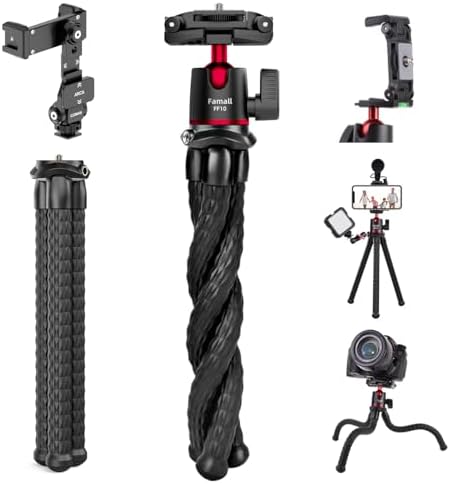 Sensyne Phone Tripod, Flexible Cell Phone Tripod With Phone Holder And Wireless