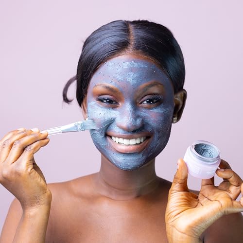 Exfoliating Face Mask Cream with Charcoal, Coffee & All Natural Ingredients, Purifying & Hydrating Skincare for Gentle Conditioning of All Skin Types, 1.06 oz