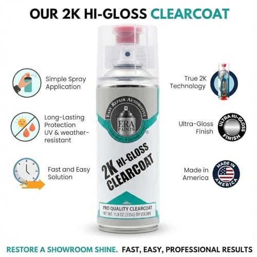 image for ERA Paints 2K High Gloss Clear Coat Spray/Aerosol Can – Professional