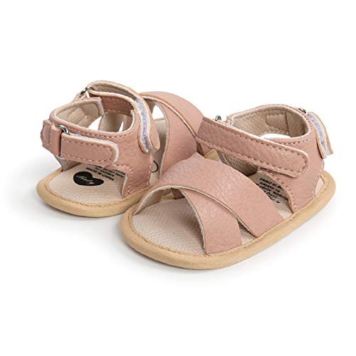 Image of RVROVIC Baby Boys Girls Sandals Premium Infant Summer Outdoor Shoes PU Lightweight Soft Anti-Slip Sole Toddler Prewalker