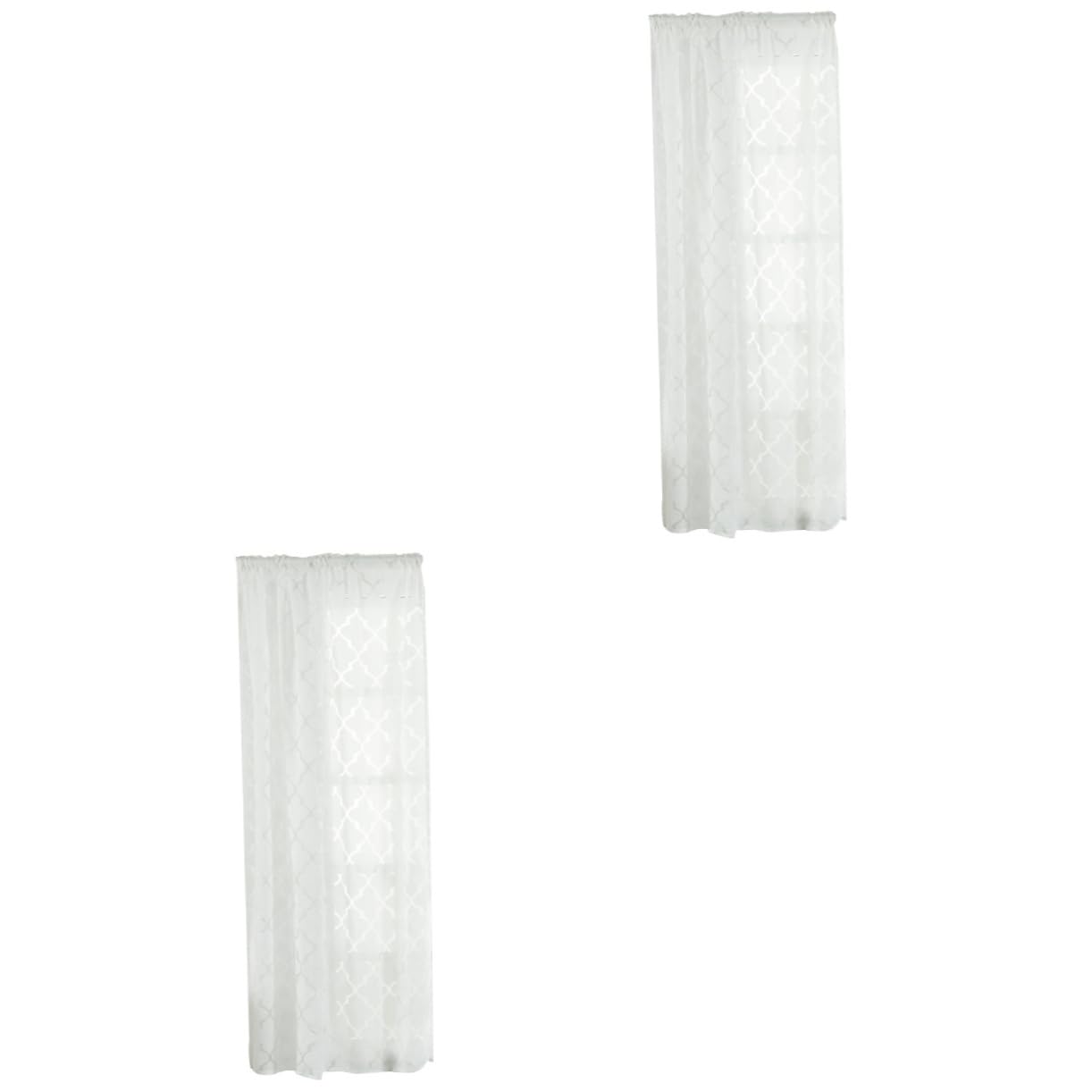 Voilage double couleur bicolore pour fenêtre de salon lot de 2 rideaux tulle Cabilock