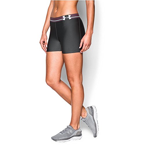 Under Armour Women's HeatGear Armour Shorty, Phantom Gray (014)/Metallic Silver, Large
