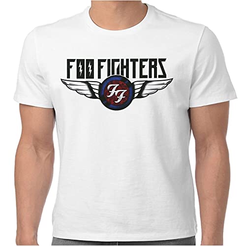 T-shirt Foo Fighters Flash Wings t-shirt homme blanc casual rock