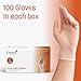 Caring Vinyl Exam Gloves (Medium, 100ct), Powder Free and Not Made with Natural Rubber Latex, Gloves for Medical Use, First Aid, Food Prep and More