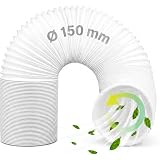 Manguera De Escape para Aire Acondicionado PortáTil Extension PP DiáMetro 5.9pulgadas,Tubo Aire Acondicionado Universal PortáTil Portatil Mejor Ductilidad En Sentido Anti-Horario & Agujas Del Reloj