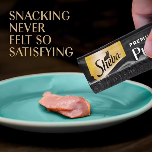 Sheba Premium Puree Lickable Cat Treats, Seared Tuna, 4 Count, 11 Pack | Real tuna, chicken bone broth, grain-free, no carrageenan, single-serve squeezable tube, 0.49 oz. tubes, 44 tubes total - image 4