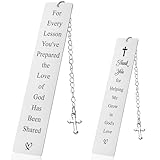 Lesezeichen für Lehrer, christlicher Bibelvers, religiös, inspirierend, Geburtstag, Dankeschön, Geschenk für Paten und Kirchenlehrer (breit)