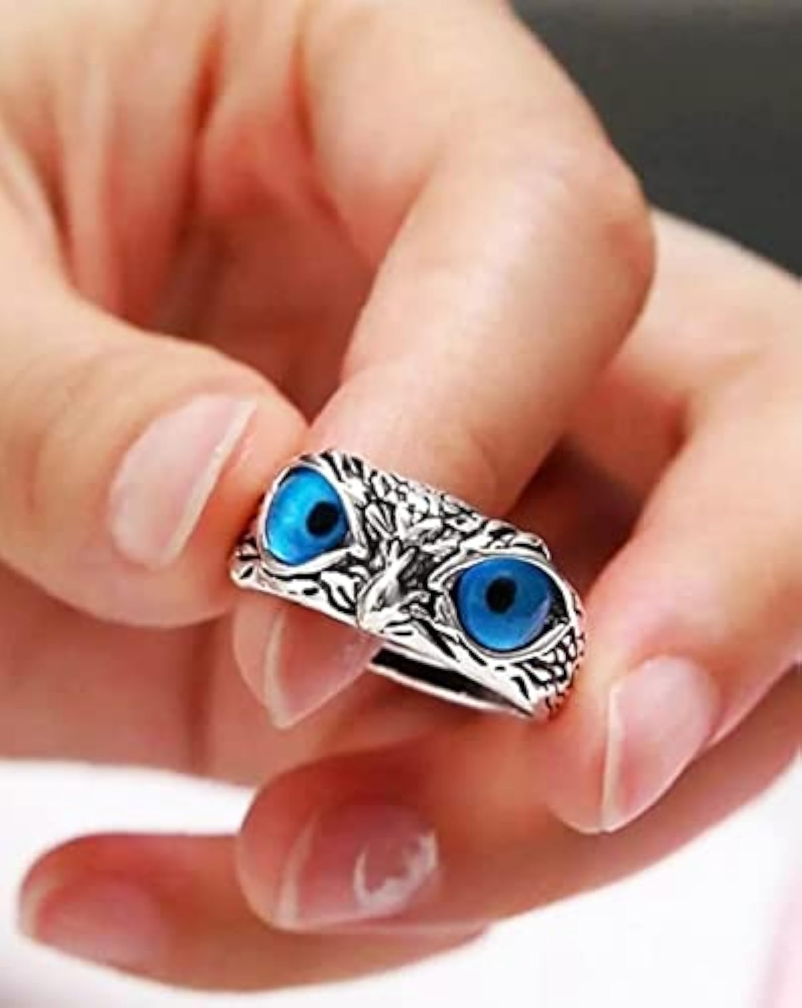 Retro Style Owl Bird Open Adjustable Ring