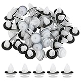 Car Trim Clips Plastic Fasteners 50 pcs, Universal Auto Panel Fixing Clips Plastic Push Rivets Car Door Retainer Mounting Clips for Car Boots Interior Doors Bumper, White Auto Parts