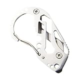 Abilieauty EDC Edelstahl Werkzeug Mini Schlüsselanhänger Halter Faltbar Schraubenzieher Schraubenschlüssel Karabiner Tasche