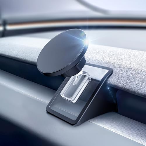 CloudValley Soporte Magnético para Teléfono Tesla Model 3 Highland & Model Y Juniper 2025, Accesorio Tesla con Instalación Fácil MagSafe, Compatible con iPhone 17-12 Serie