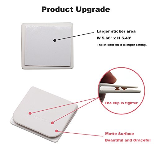 Eonmir 4 Pack Windproof Stop Protect Clips, Shower Splash Guard Curtain Clip, Self Adhesive Shower Curtain Clips Splash (White) #TOP5