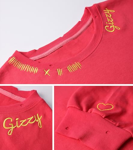 Embroidered Hand Distressed Sweatshirt Personalized Custom Crew Neck Sweatshirt Design Your Own Text Pattern Christmas Gifts for Couples Women Men (Crewneck, XXL)2