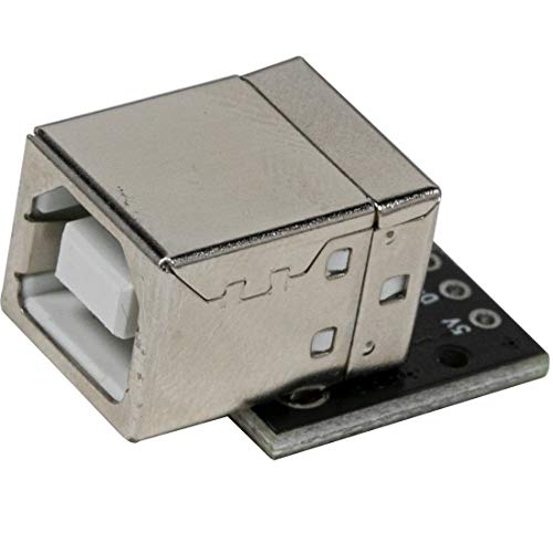 10 unidades de conector USB Tipo B hembra ángulo 90° negro miniatura 4
